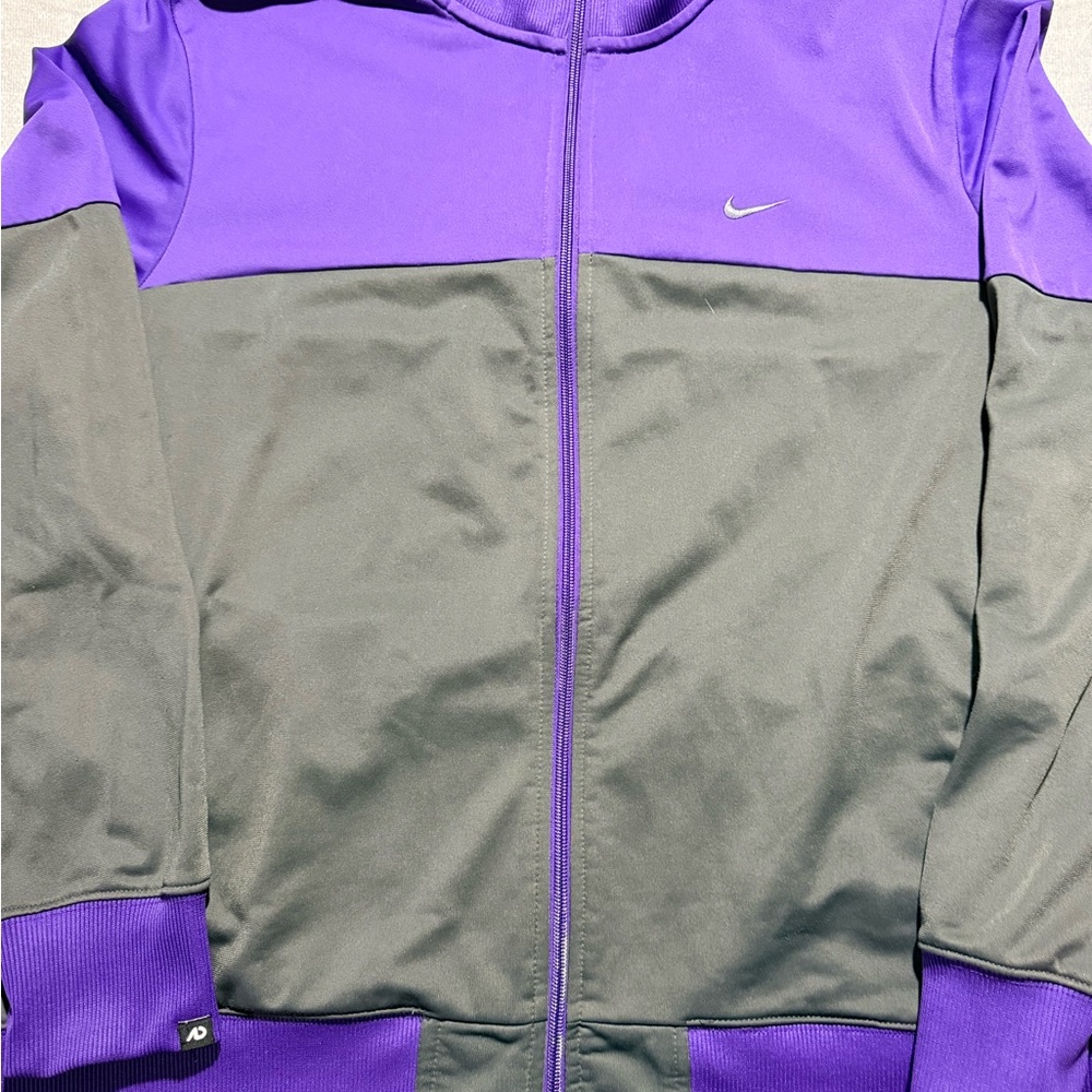 Vintage Nike Alpha Project Track Jacket Purple Gray Full Zip‎ Swoosh Y2K 2xl